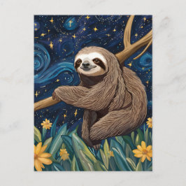Ein Faultier in der frühen Nacht Postkarte