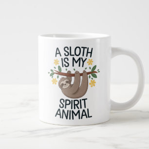 "Ein Faultier ist mein Geist Jumbo-Tasse