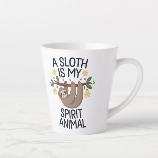 "Ein Faultier ist mein Geist Milchtasse (Rechts)
