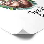 Ein Faultier Wildtier Müde Poster (Ecke)