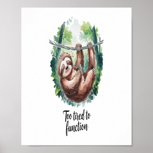 Ein Faultier Wildtier Müde Poster (Vorne)