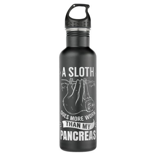 Ein Faultier wirkt mehr als mein Bauchspeicheldrüs Edelstahlflasche (Vorderseite)