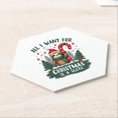 Ein Faultier zu Weihnachten. Niedliche Weihnachtsf Untersetzer (angewinkelt)