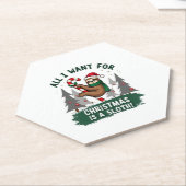 Ein Faultier zu Weihnachten. Niedliche Weihnachtsf Untersetzer (angewinkelt)