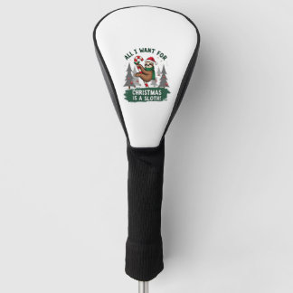 Ein Faultier zu Weihnachten. Süßes Weihnachtsfault Golf Headcover