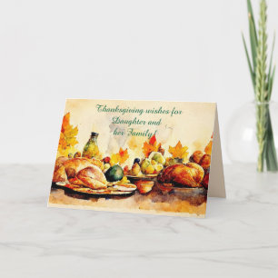 EIN FEAST FÜR DIE ERNTEDANK-KARTE "DAUGHTER & FAMI KARTE