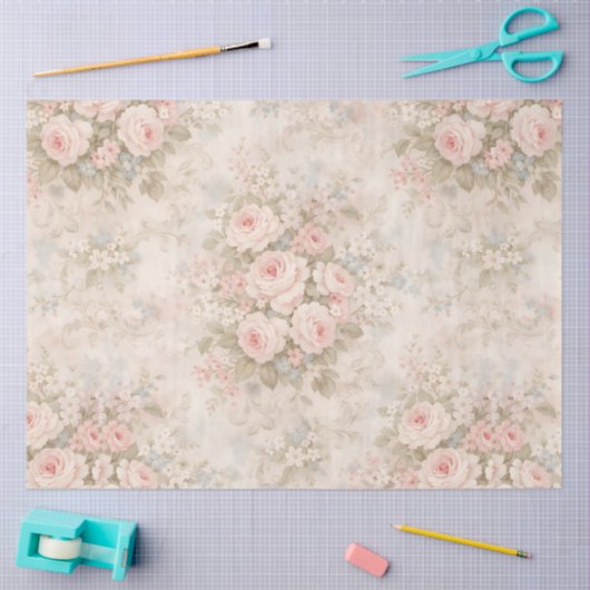 Ein federndes Blumendesign #10 Seidenpapier (Basteln)