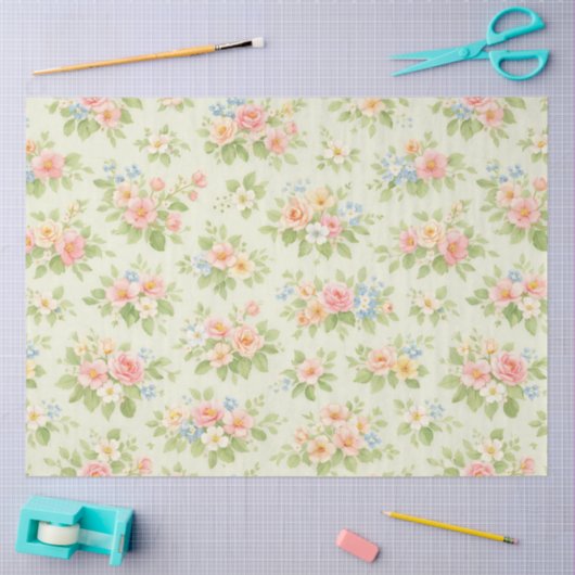 Ein federndes Blumendesign #11 Seidenpapier (Basteln)