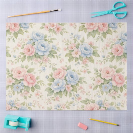 Ein federndes Blumendesign #12 Seidenpapier (Basteln)