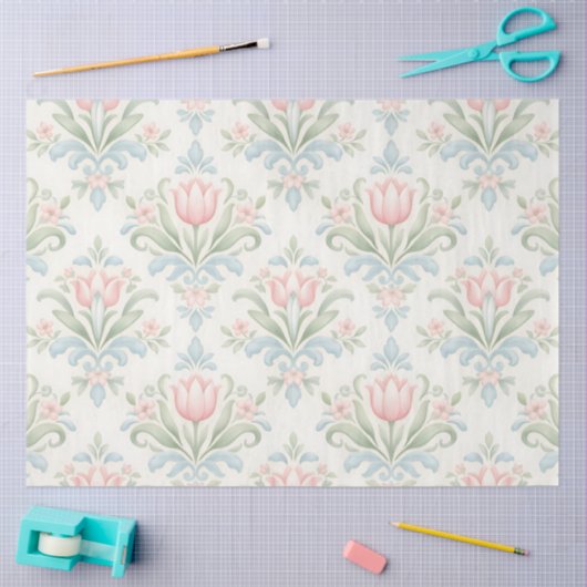 Ein federndes Blumendesign #3 Seidenpapier (Basteln)