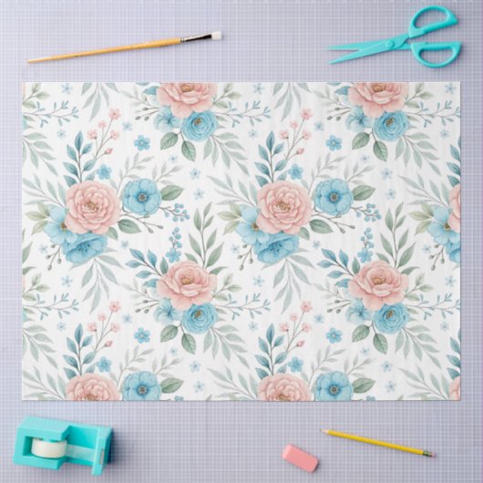 Ein federndes Blumendesign #6 Seidenpapier (Basteln)