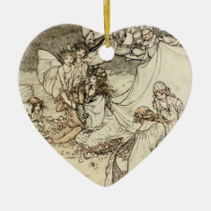 Ein Feenherz-Ornament aus Ein Sommernachtstraum Keramik Ornament