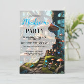 Ein Feenpilzhaus Einladung (Stehend Vorderseite)