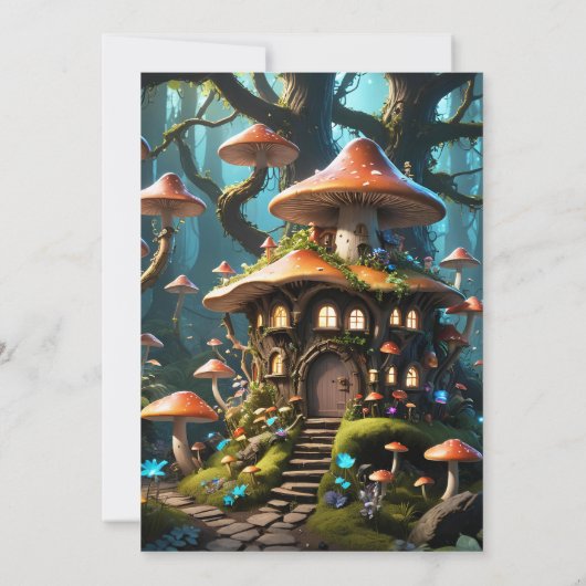 Ein Feenpilzhaus Einladung (Rückseite)