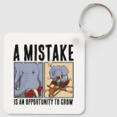 Ein Fehler ist eine Gelegenheit, Elefanten zu wach Schlüsselanhänger (Rückseite)