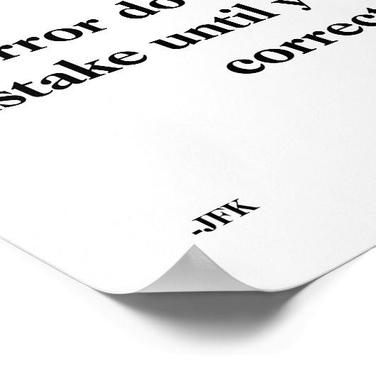 Ein Fehler Poster (Ecke)