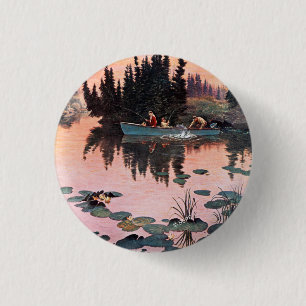 Ein feiner Fang durch John Clymer Button