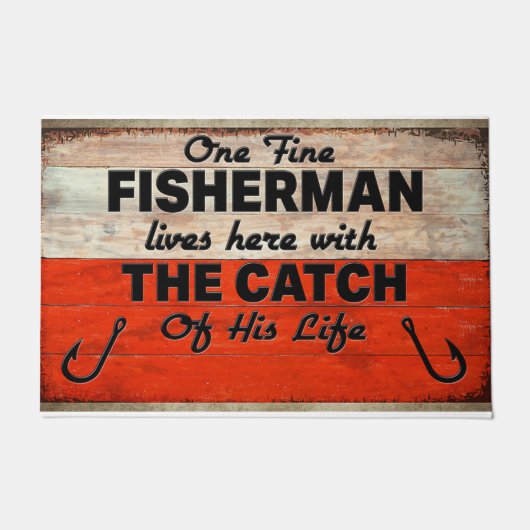 Ein feiner Fischer lebt hier Fußmatte (Vorderseite)