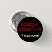 "Ein feinschmeckerisches sein " Button (Vorne & Hinten)