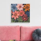 Ein Feld der Blüten Leinwanddruck (Insitu (Wohnzimmer))