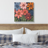Ein Feld der Blüten Leinwanddruck (Insitu (Schlafzimmer))
