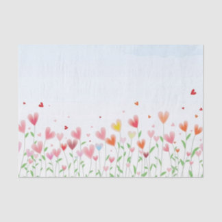 Ein Feld der Herzen Seidenpapier