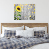 Ein Feld der Sonnenblumen Leinwanddruck (Insitu (Schlafzimmer))