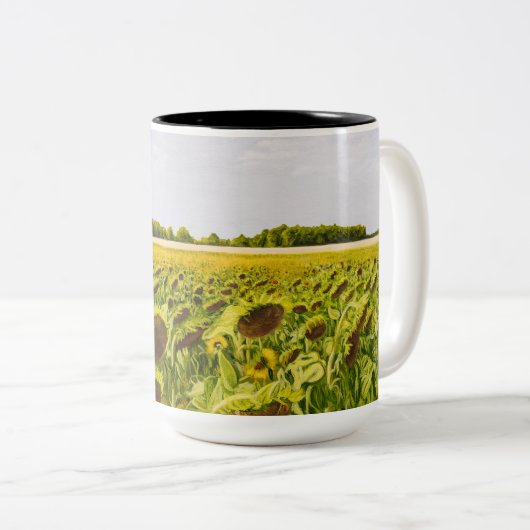 "Ein Feld der Träume" Tasse (VorderseiteRechts)