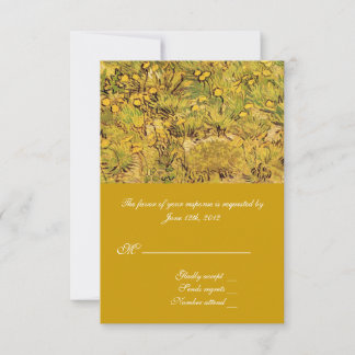 Ein Feld der Yellower-Blume UAWG Vincent Van Gogh RSVP Karte