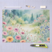 : Ein Feld frei lebender Blume in Aquarellfarbende Seidenpapier (Handwerk)