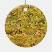 Ein Feld gelber Blumen von Vincent van Gogh Keramik Ornament (Hinten)