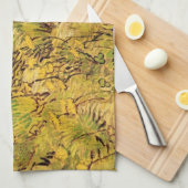 Ein Feld gelber Blumen von Vincent van Gogh Küchentuch (Viertel Falte)