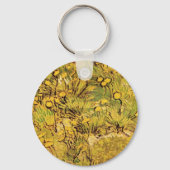 Ein Feld gelber Blumen von Vincent van Gogh Schlüsselanhänger (Rückseite)