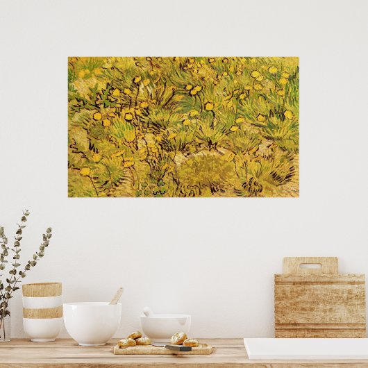 Ein Feld gelblicher Blume, Vincent Van Gogh Poster (Küche)