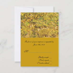 Ein Feld mit gelberen Blumen, Vincent Van Gogh RSVP Karte