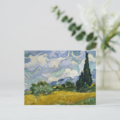 Ein Feld mit Zypressen Van Gogh Postkarte (Stehend Vorderseite)