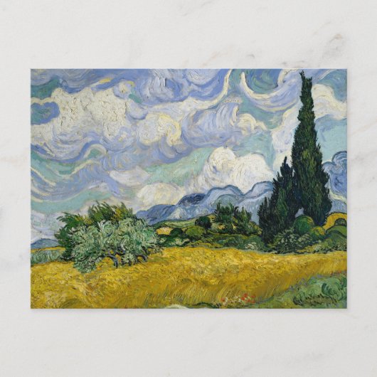 Ein Feld mit Zypressen Van Gogh Postkarte (Vorderseite)