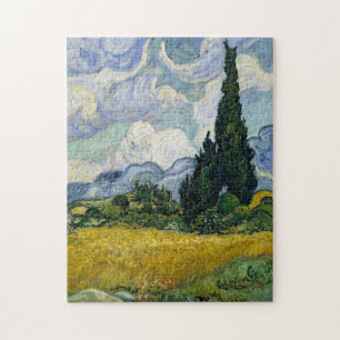 Ein Feld mit Zypressen Van Gogh Puzzle