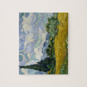 Ein Feld mit Zypressen Van Gogh Puzzle (Vertikal)