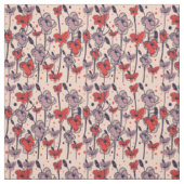 Ein Feld moderner kosmischer Mohnblumen mitten in Stoff (Muster)