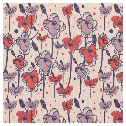 Ein Feld moderner kosmischer Pappeln inmitten  Stoff (Nahaufnahme)