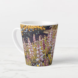 Ein Feld voller Blume - Latte Tasse