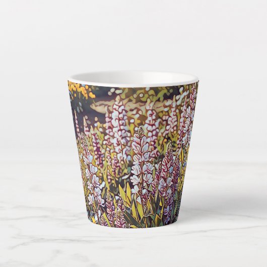 Ein Feld voller Blume - Latte Tasse (Vorderseite)