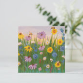 Ein Feld voller wild lebender Blume Karte (Stehend Vorderseite)
