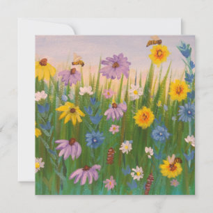 Ein Feld voller wild lebender Blume Karte