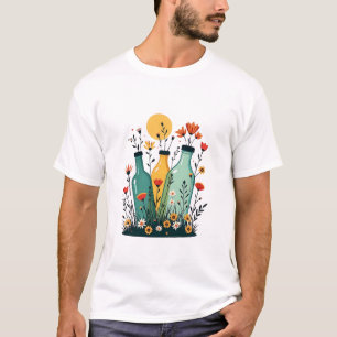 Ein Feld von Blume, die aus einer Keuchelei wachse T-Shirt
