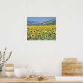 ein Feld von Sonnenblumen Poster (Küche)