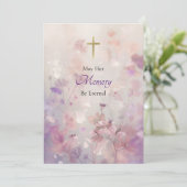 Ein Feld weicher Wildblumen Orthodoxes Beileid Karte (Stehend Vorderseite)