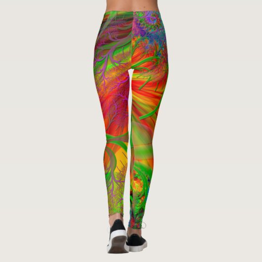 Ein Feld wilder Blume Psychedelisch Leggings (Rückseite)