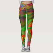 Ein Feld wilder Blume Psychedelisch Leggings (Vorderseite)